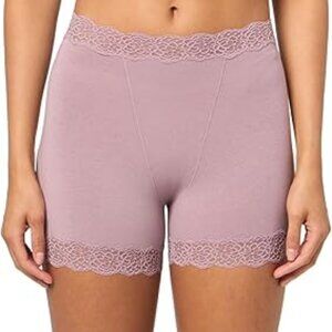 *NWT* Florence by Mills Lacy Cotton Shortie Violet Taupe Mauve Pink L